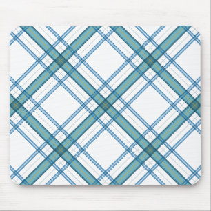 Tartan in turquoise mouse pad