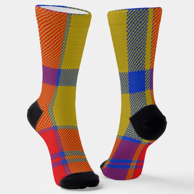 Tartan Inspired Plaid  Socks (Angled)