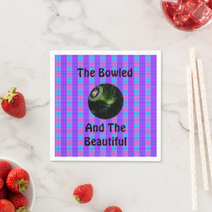 Tartan Lawn Bowls Bowled Beautiful Design, Napkin