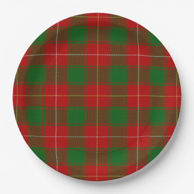 Tartan Macfie Paper Plate (Front)