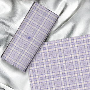 Tartan - Mauve-Cement White-Dark Purple Tissue Paper