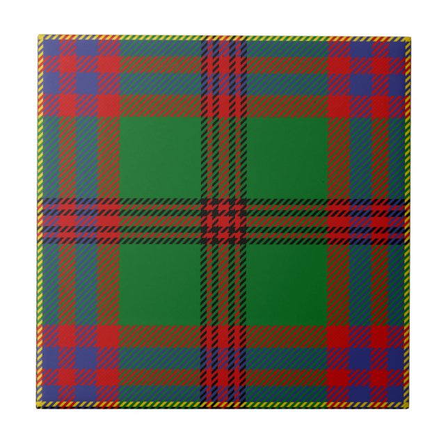Tartan Of The Celts Tartan Pattern Ceramic Tile (Front)