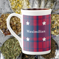 Tartan - Patriotic - Red Blue White Stars