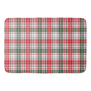 Tartan Pattern Fabric Large Bath Mat