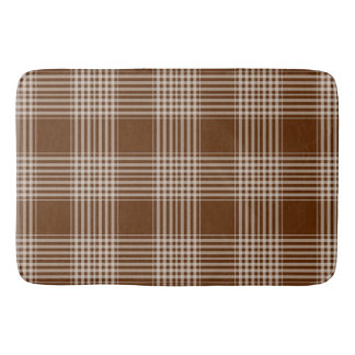 Tartan Pattern Fabric Large Bath Mat