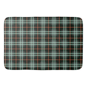 Tartan Pattern Fabric Large Bath Mat