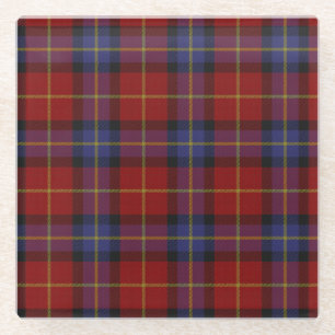 Tartan pattern glass coaster