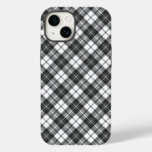 Tartan pattern holidays Christmas black white Case-Mate iPhone 14 Case