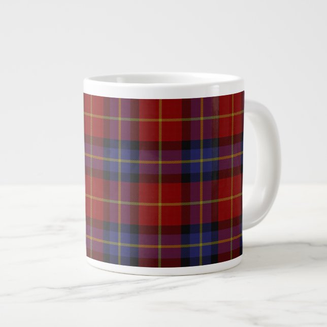Tartan pattern large coffee mug (Front Right)
