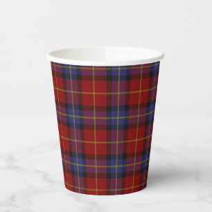 Tartan pattern paper cups