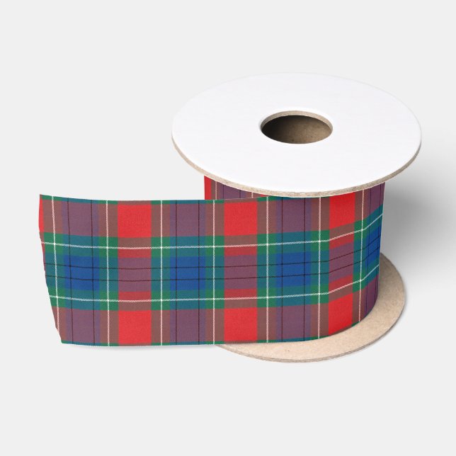 Tartan Pattern Red Green Blue Plaid Satin Ribbon (Spool)