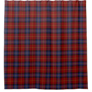 Tartan pattern shower curtain