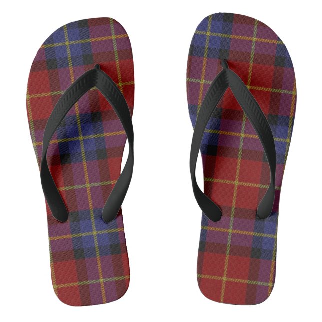 Tartan pattern thongs (Footbed)