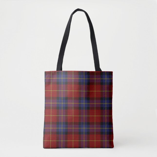 Tartan pattern tote bag (Front)
