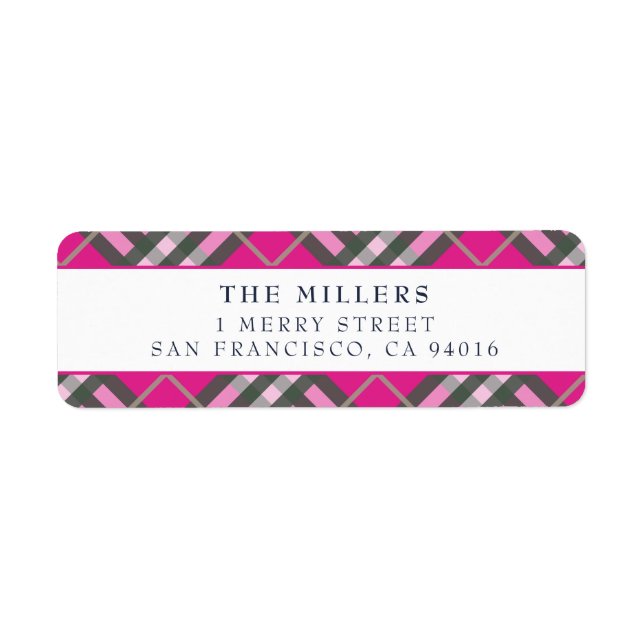 Tartan Plaid Address Labels Christmas Holidays (Front)