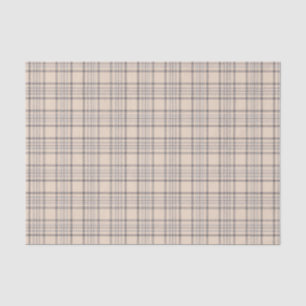 Tartan Plaid Beige, Brown & White No. 47 Tissue Paper