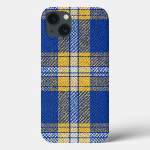Tartan Plaid Blue and Yellow iPhone / iPad case