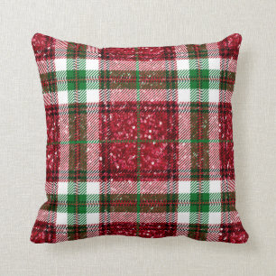 Tartan-plaid Christmas Throw Pillow