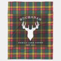 Tartan Plaid Clan Buchanan Family Name Lake House