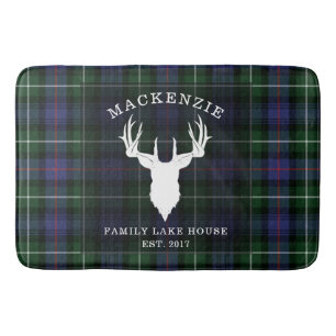 Tartan Plaid Clan MacKenzie Family Lake House Bath Mat