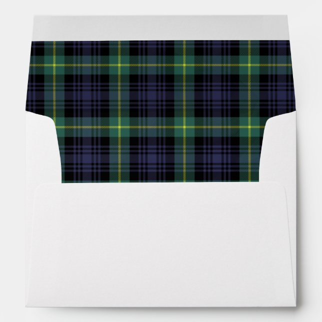 Tartan Plaid Classic Pattern Envelope (Back (Bottom))