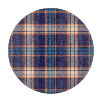Tartan plaid, colourful navy texture. cutting board