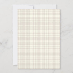 Tartan Plaid Cream & Beige No. 66 Holiday Card