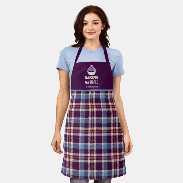 Tartan Plaid Cupcake Apron (Worn)