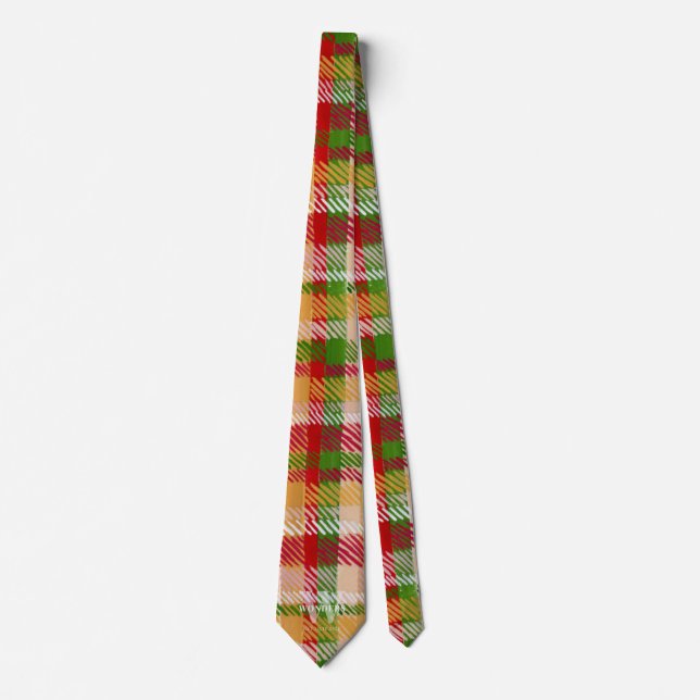 Tartan Plaid Custom Monogrammed Party Tie (Front)
