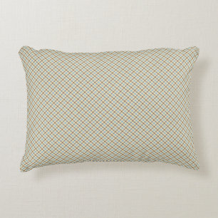 Tartan plaid diagonal pattern decorative cushion