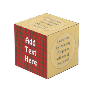 Tartan Plaid Fabric Pattern Cube