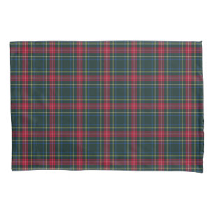 Tartan Plaid Green and Red Pillowcase