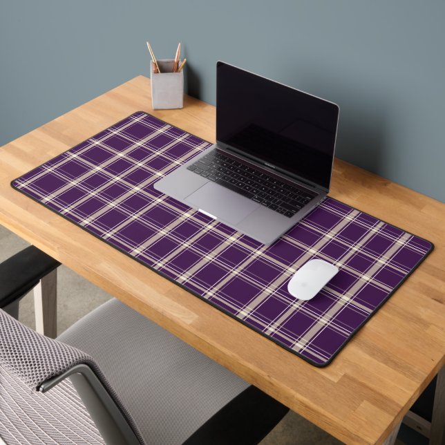 Tartan Plaid Grid Pattern Desk Mat (Office 2)