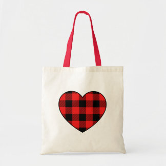 Tartan Plaid Heart Tote
