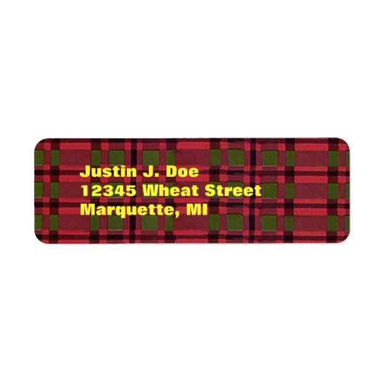 Tartan Plaid Highland Scotland Your Address Labels