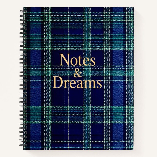 Tartan plaid notebook (Front)
