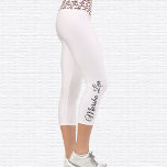 Tartan Plaid Om Symbol High Waisted Capri Leggings<br><div class="desc">Royal Stewart Tartan Om symbol is tiled on the waistband, the capri leggings are white. Name in black on outside, right calf. Easily change or remove name using the Template provided. There is ample room for a full name or other text. Sizes from XS (0-2) to XL (16) I read...</div>