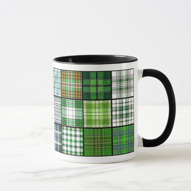 Tartan Plaid Patchwork Mug (Right)