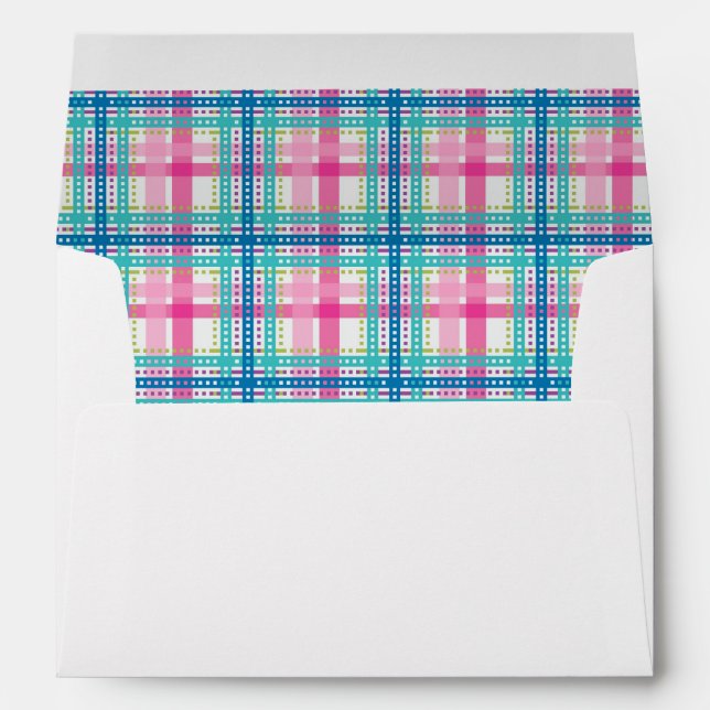 Tartan, plaid pattern envelopes (Back (Bottom))
