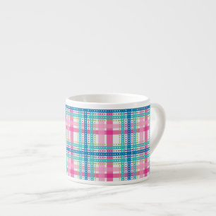Tartan, plaid pattern espresso cup