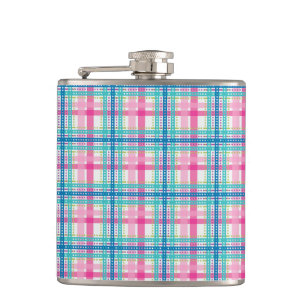 Tartan, plaid pattern hip flask