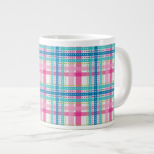 Tartan, plaid pattern large coffee mug