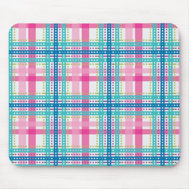 Tartan, plaid pattern mouse pad (Front)