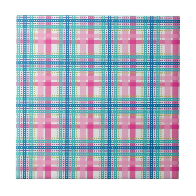 Tartan, plaid pattern tile (Front)
