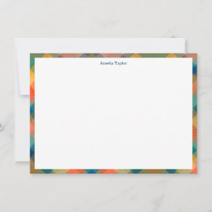 Tartan Plaid Personalized Stationery Name Holiday Thank You Card
