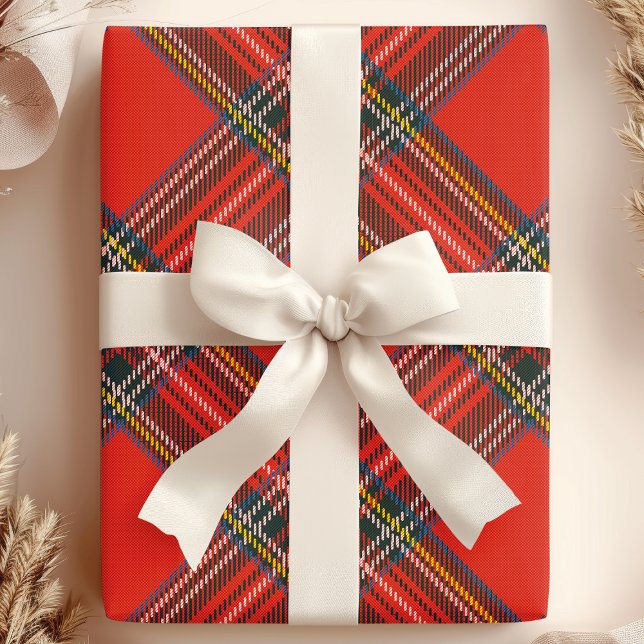 Tartan Plaid Red Christmas Wrapping Paper (Creator Uploaded)