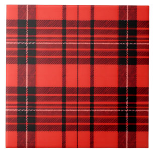 Tartan Plaid Red Traditional Modern Collection Ceramic Tile