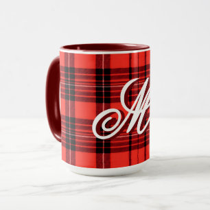 Tartan Plaid Red Traditional Modern Collection Mug