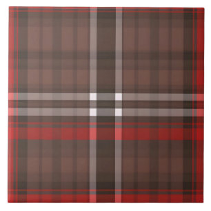 Tartan Plaid Red Traditional Trendy Collection Ceramic Tile