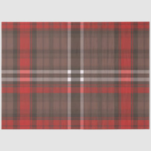 Tartan Plaid Red Traditional Trendy Collection Tissue Paper